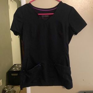 Black Purple Label Yoga scrub top. Size XS